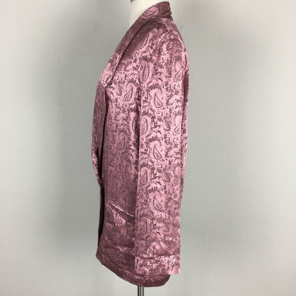 💕Free People Jacquard Paisley Pink Blazer Size Small💕‼️ - Picture 4 of 11
